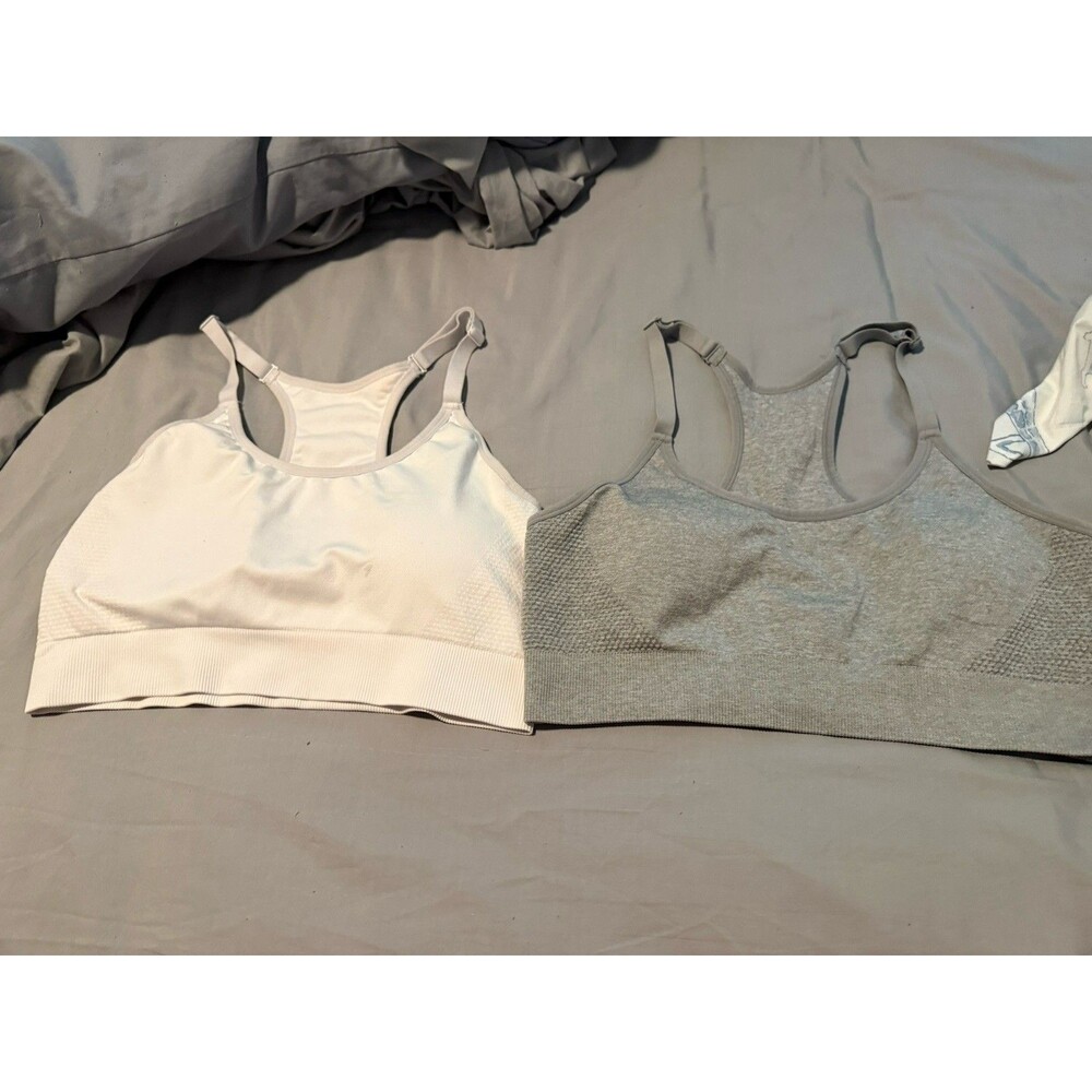 Lot X2 Primark Sports Bra Tie Dye Lemon Green BLue Size XL